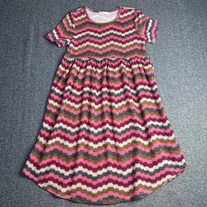 BOMBOM‎ Chevron BabyDoll Dress